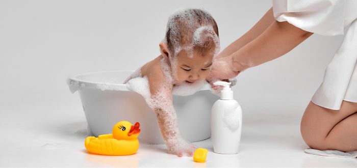 rutina de baño para bebés